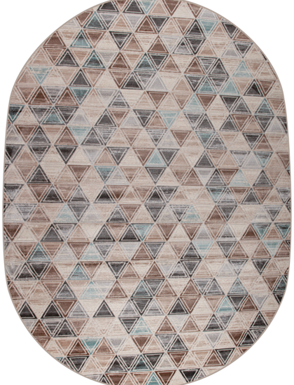 36853A oval L.BEIGE / BLUE