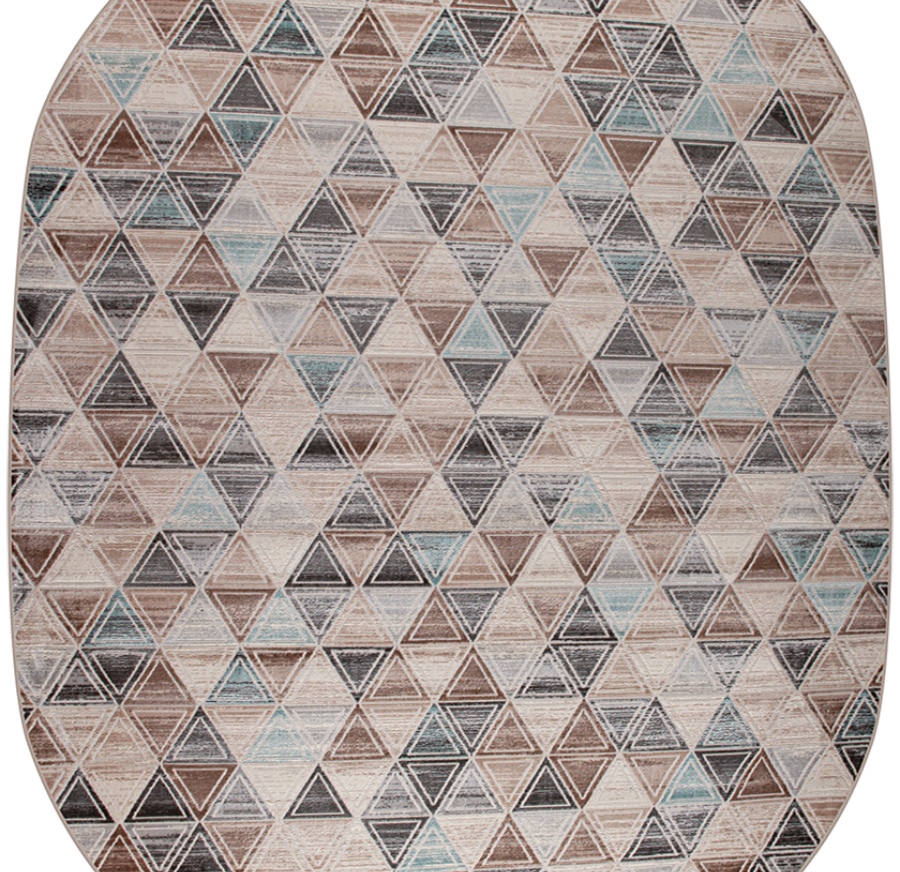 36853A oval L.BEIGE / BLUE