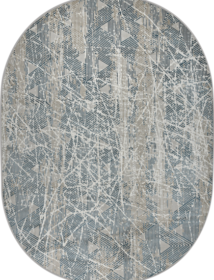 36840B oval BLUE / BEIGE