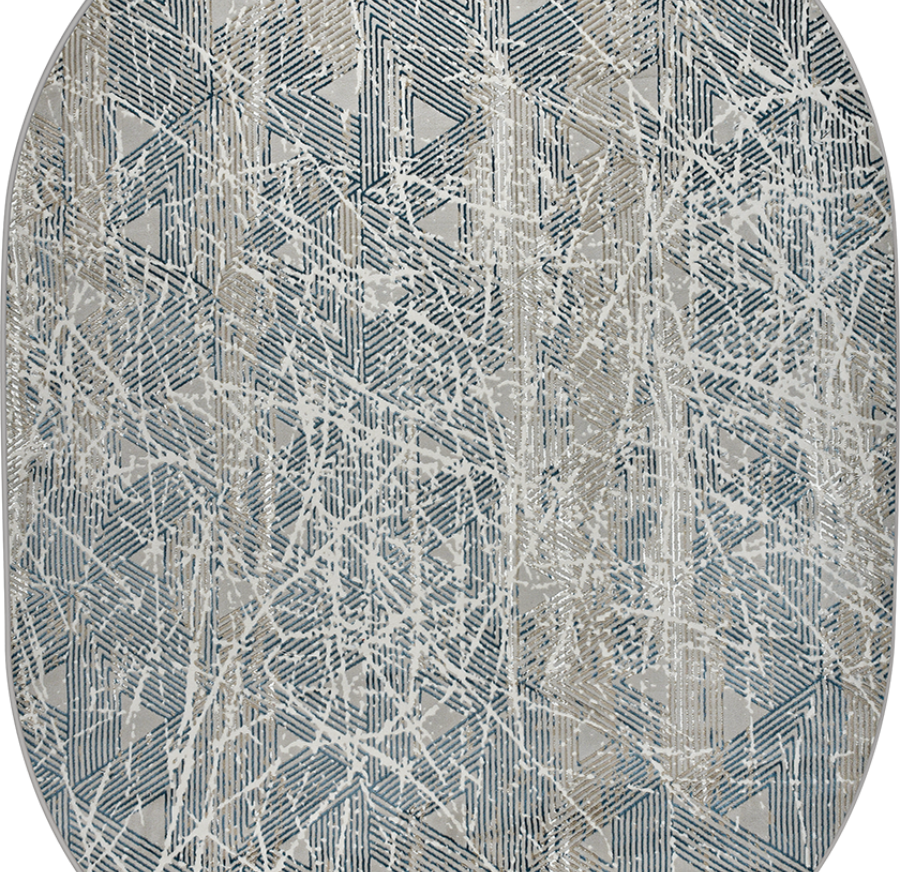 36840B oval BLUE / BEIGE