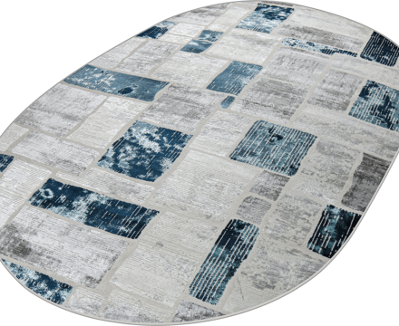 38471A oval BLUE FLS / L.GREY