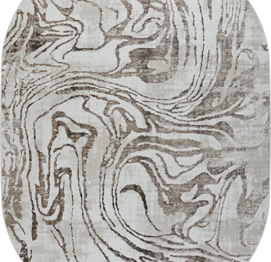 38893A oval BROWN FLS / BEIGE FL