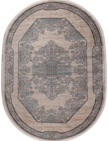 36972X oval L.BEIGE / BLUE