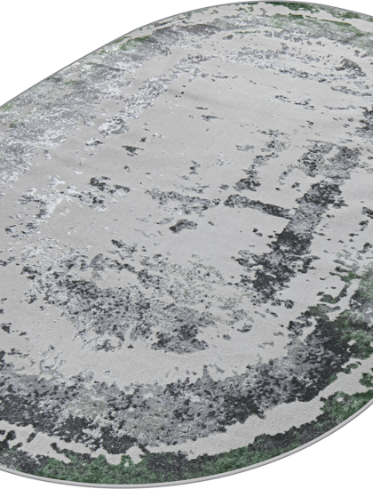 36897J oval GREEN FLS / L.GREY