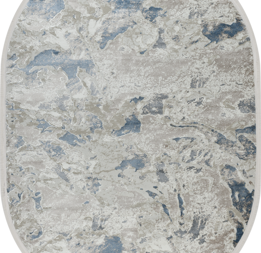 39877A oval BLUE / CREAM