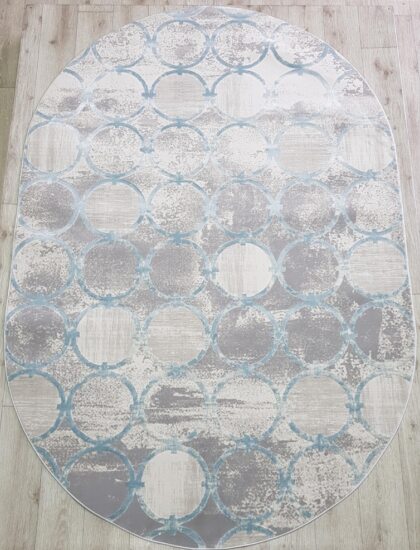 36444B oval BLUE / L.GREY