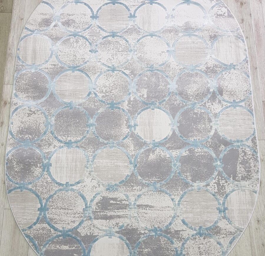 36444B oval BLUE / L.GREY