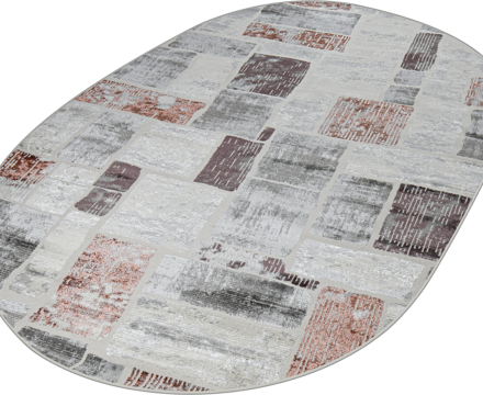 38471A oval ROSE FLS / L.GREY