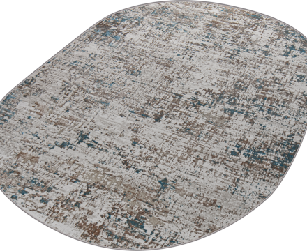 38554A oval BLUE FLS / CREAM FLS