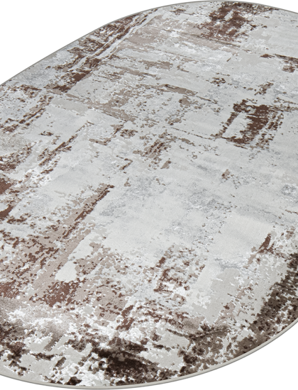 37342A oval BROWN / D.BEIGE