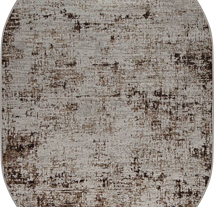 38554A oval BROWN FLS / CREAM FL