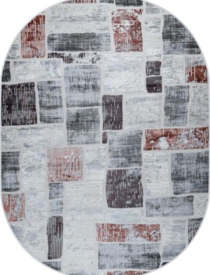 38471A oval ROSE FLS / L.GREY