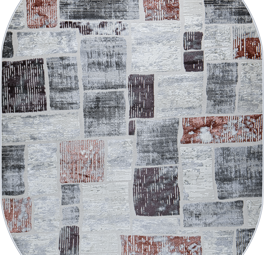 38471A oval ROSE FLS / L.GREY