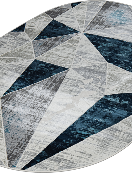 37515A oval BLUE FLS / L.GREY