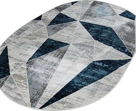 37515A oval BLUE FLS / L.GREY