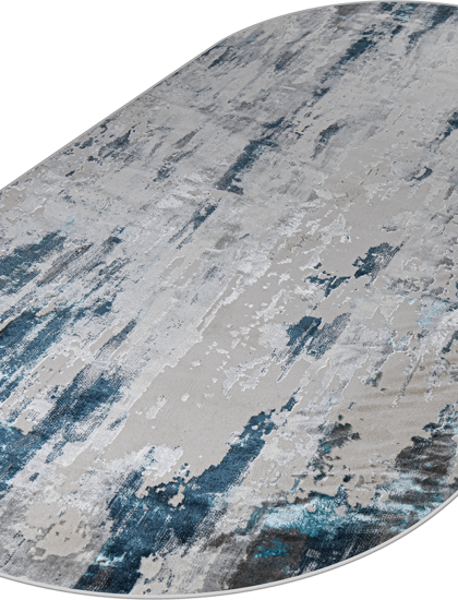 37107A oval BLUE FLS / L.GREY