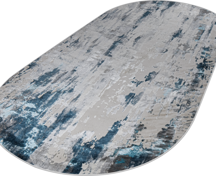 37107A oval BLUE FLS / L.GREY