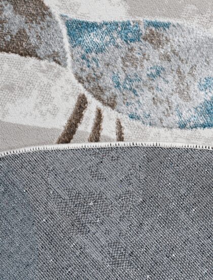 36896A oval BLUE FLS / BEIGE FLS