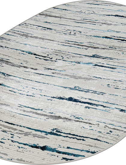 38462A oval BLUE FLS / L.GREY