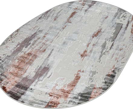 37107A oval ROSE FLS / L.GREY