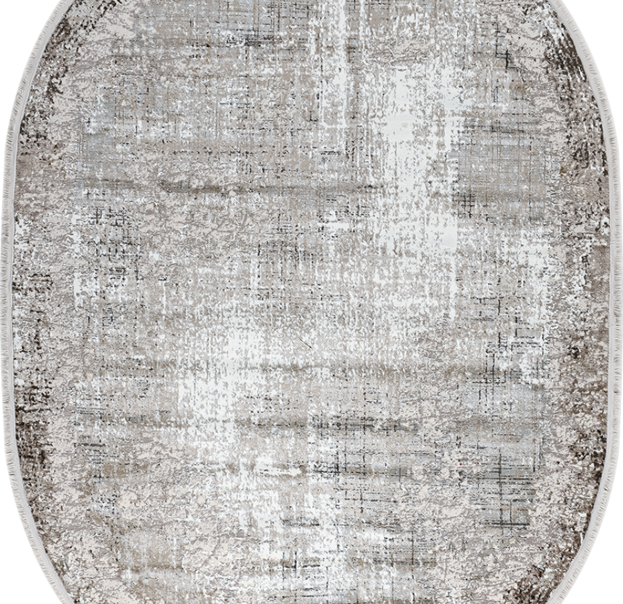 38732A oval L.BEIGE / WHITE