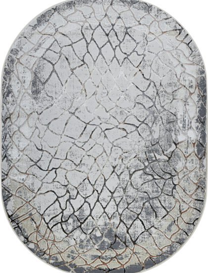 37888A oval BROWN FLS / BEIGE FL