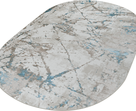 38894A oval BLUE FLS / BEIGE FLS