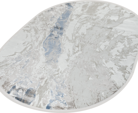 51266B oval BLUE / CREAM