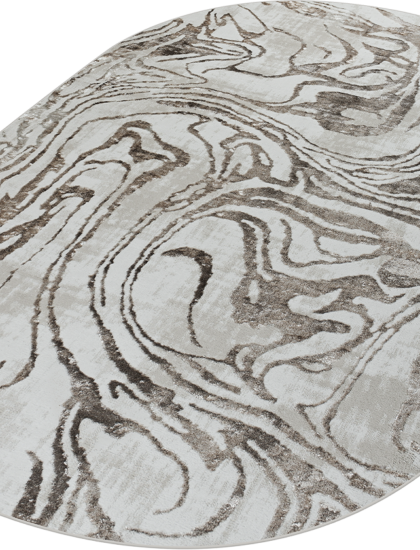 38893A oval BROWN FLS / BEIGE FL