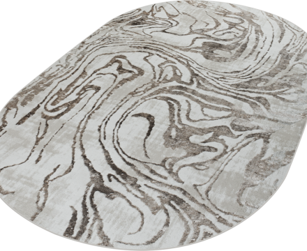 38893A oval BROWN FLS / BEIGE FL