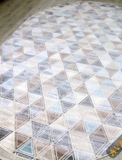 36853A oval L.BEIGE / BLUE