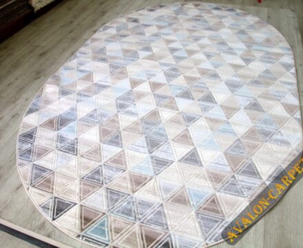 36853A oval L.BEIGE / BLUE