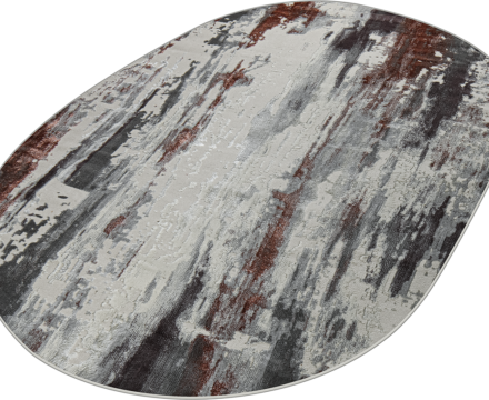 37107A oval ROSE FLS / L.GREY