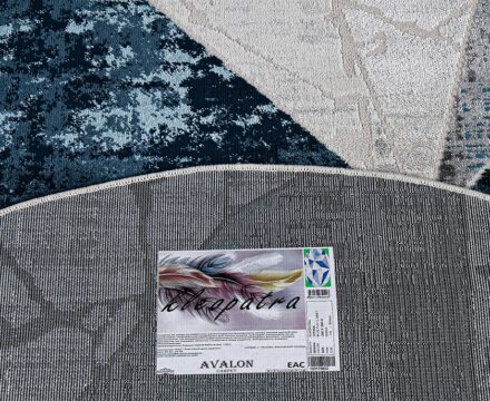 37515A oval BLUE FLS / L.GREY