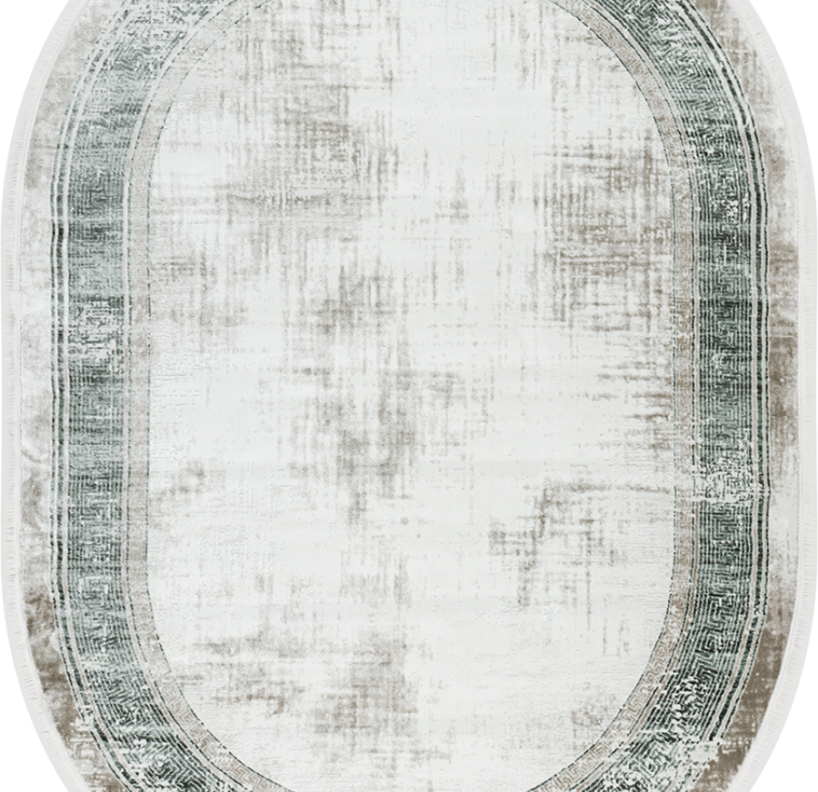 38720A oval GREEN / CREAM