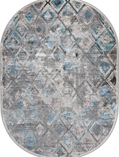 37910A oval BLUE FLS / BEIGE FLS