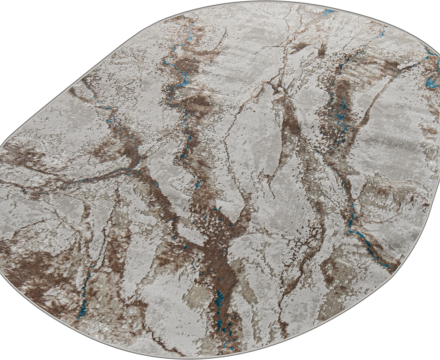 38552A oval BLUE FLS / CREAM FLS