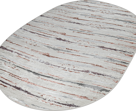 38462A oval ROSE FLS / L.GREY