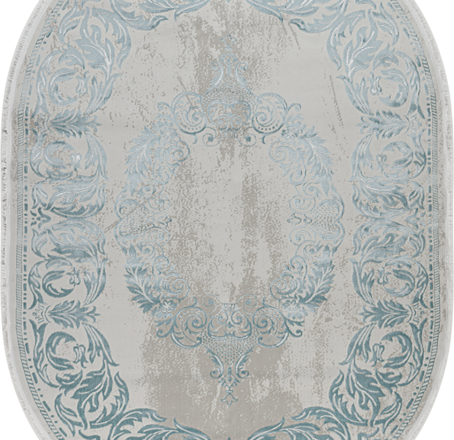 36567A oval BLUE / L.BEIGE