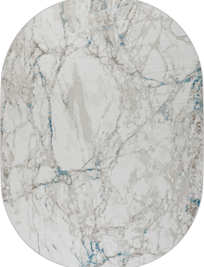 38896A oval BLUE FLS / BEIGE FLS