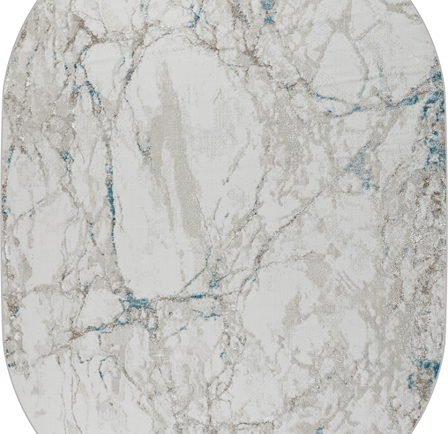 38896A oval BLUE FLS / BEIGE FLS