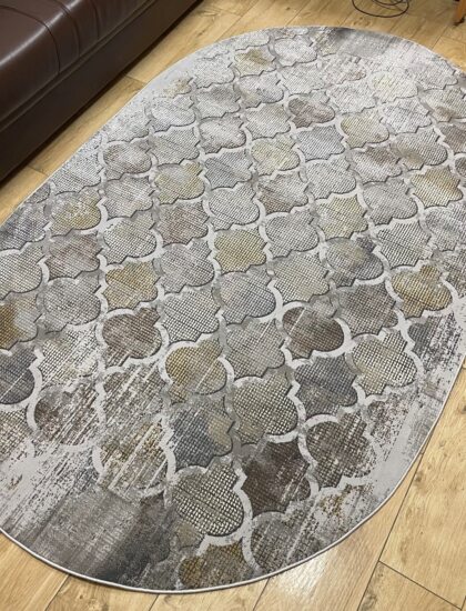 Овальный ковёр Panda  0YO75A_TILE_MUSTARD, Турция