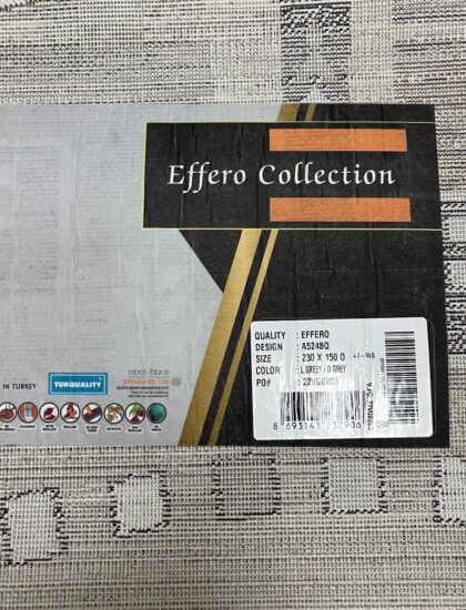 Овальный ковёр Effero  A524BQ_L_GREEY_D_GREY, Турция