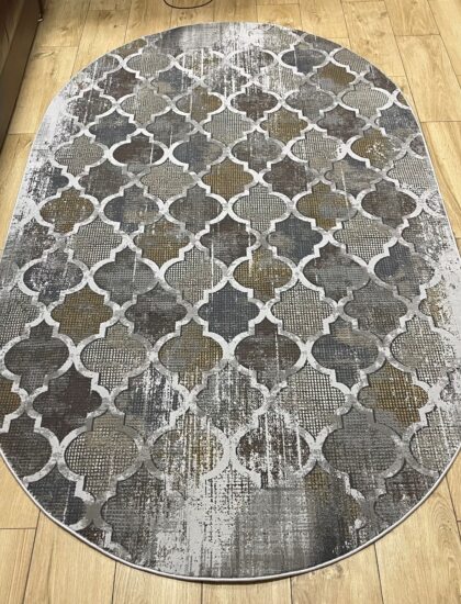 Овальный ковёр Panda  0YO75A_TILE_MUSTARD, Турция