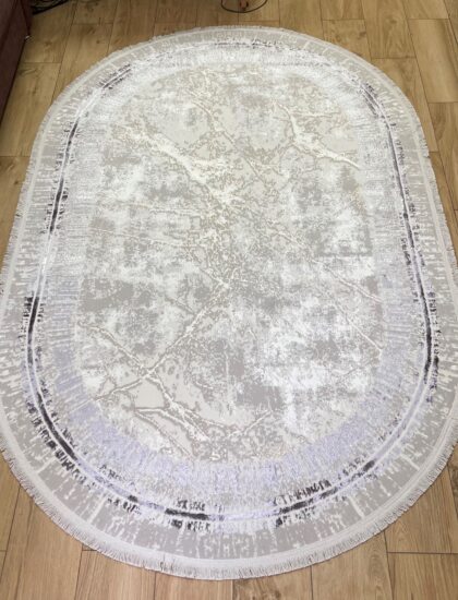 Овальный ковёр Valentino + vigo 6025A_L_GREY_L_GREY, Турция