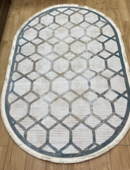 Овальный ковёр Linda  4268A_BLUE_BLUE, Турция