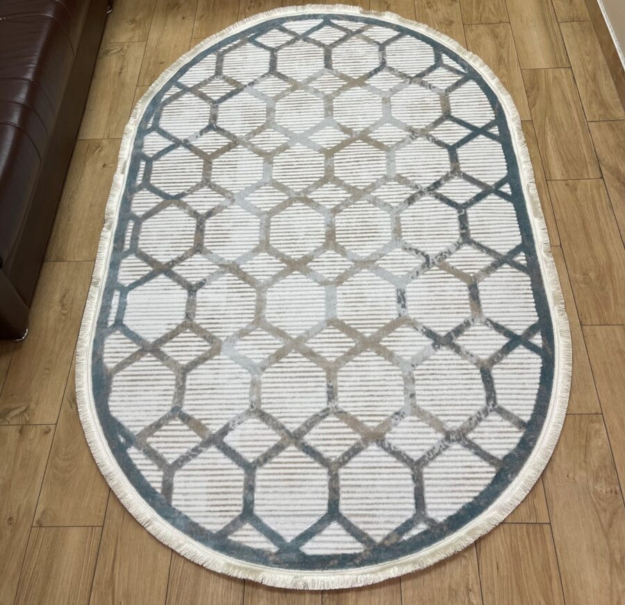 Овальный ковёр Linda  4268A_BLUE_BLUE, Турция