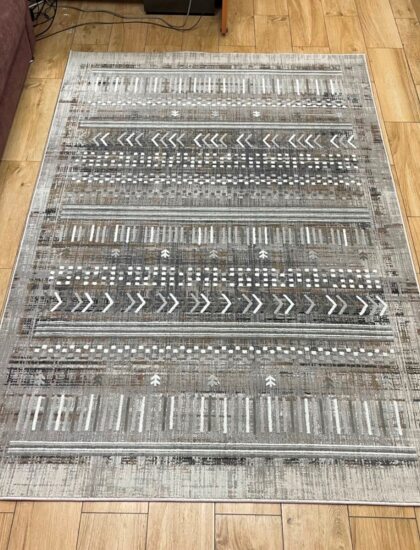 Прямоугольный ковёр Effero  A520BG_GREY_D_GREY, Турция