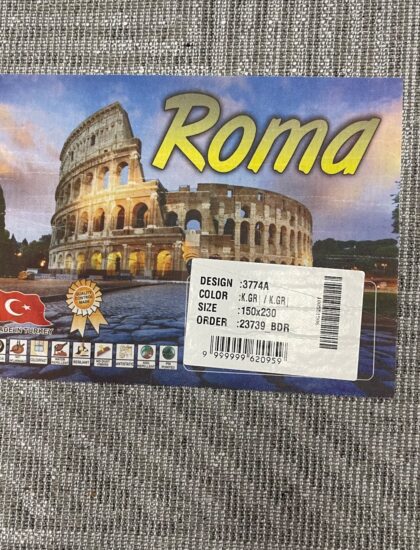 Овальный ковёр Roma  3774A_GREY_GREY, Турция