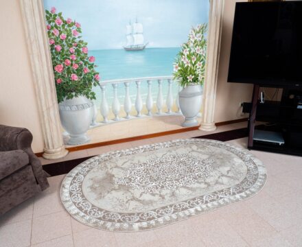 Овальный ковёр Atlas 3448A_VIZON_BEIGE, Турция